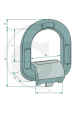 Obrázok pre Kotevní oko navařovací nosnost 8000 kg pro upevňování, zarážky a uchycení