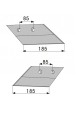 Obrázok pre Ostří předradličky levé na pluh Lemken, Ostroj typ S190L délka 185 mm AgropaGroup