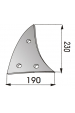 Obrázok pre Výměnný díl odhrnovačky PHX35 na roudnický pluh Ross Roudnice 230 x 190 x 8 mm