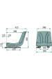 Obrázok pre Sedačka na nakladač, vysokozdvižný vozík VZV neodpružená Granit 425 x 390 x 380 mm