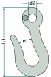 Obrázok pre Závěsný hák s okem velikost 50 k ukotvení řetězu, vazáku