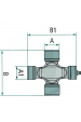 Obrázok pre Kříž homokinetického kardanu Blueline 27 x 75 x 24 x 91 mm konstrukční řada B4 80°, F238