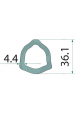 Obrázok pre Profilová trubka kardanu Blueline trojúhelník P6 délka 1,5 m průměr 36,1 mm B4, B4 80°