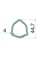 Obrázok pre Profilová trubka kardanu Blueline trojúhelník P7 délka 1,5 m průměr 44.7 mm B5, B6, B5 80°