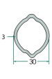 Obrázok pre Profilová trubka kardanu Weasler citron G2 délka 1 m průměr 30 mm F20, F21, F22, AW10