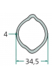 Obrázok pre Profilová trubka kardanu Weasler citron G3 délka 3 m průměr 34,5 mm F21, F22, F23, FI