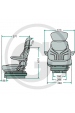 Obrázok pre Sedačka do traktoru mechanicky odpružená Grammer MAXIMO Basic MSG 85/721