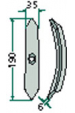 Obrázok pre Radlička kultivátoru K24, kombinátoru, kompaktoru Amazone, Güttler, Horsch 35 x 6 x 195 mm