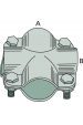 Obrázok pre Stájová křížová spona dvojdílná se 4 šrouby průměr A 60 mm B 48 mm