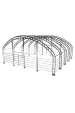 Obrázok pre Plachtový přístřešek pro koně, ovce, skot, zvířata 9,76 x 9,76 x 4,5 m + plachta 900 g/m2