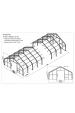 Obrázok pre Skladová, stanová hala příhradová konstrukce 12,2 x 39,65 x 6,4 m + plachta 900 g/m2
